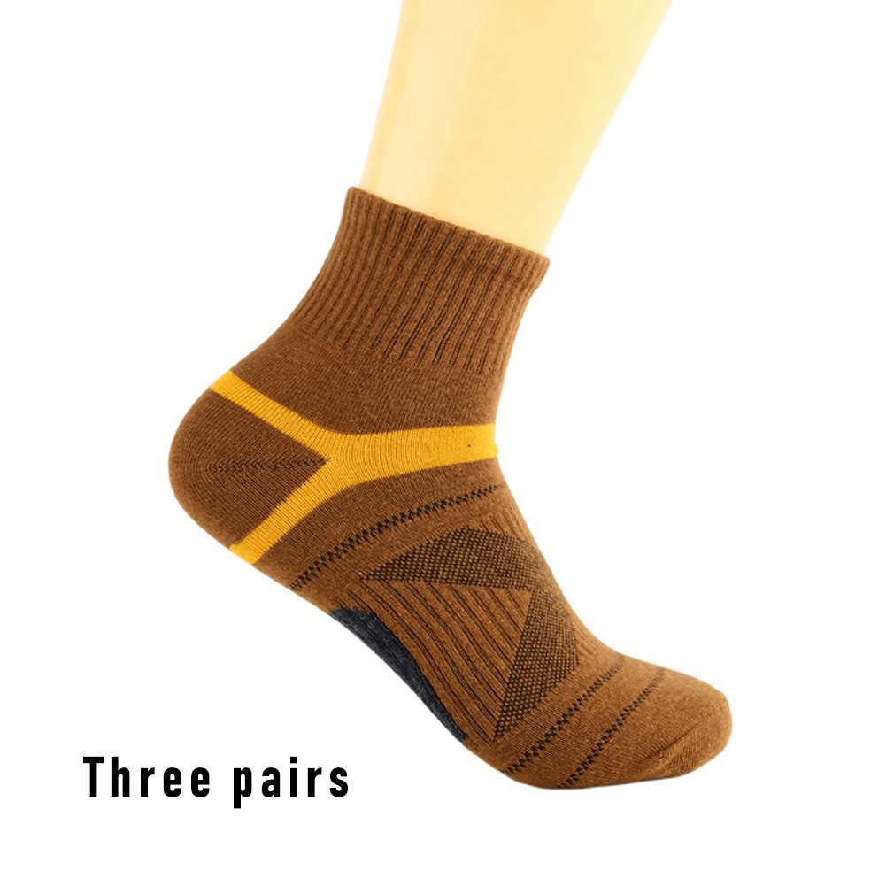 3 Pairs Mannen Compressie Sok Voor Man Sport Sokken Compressie Basketbal Sport Sokken Mannen Merino Wol Zwarte Enkel Katoen sokken