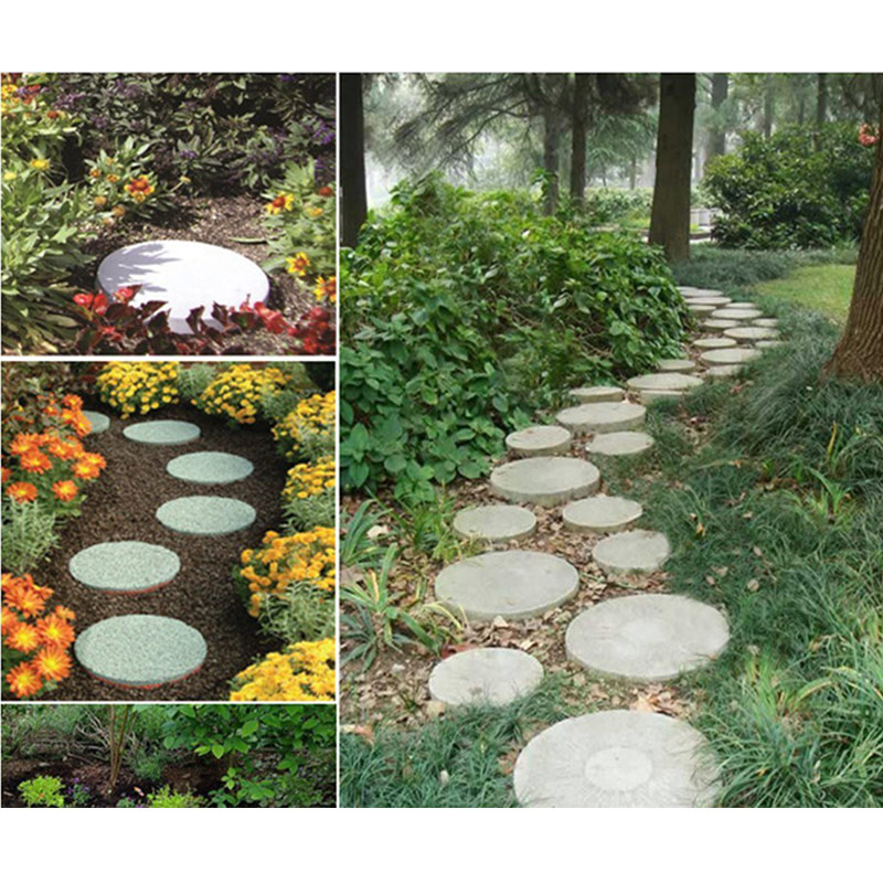 Molde de plástico DIY para jardín, modelo de pavimento de camino, máquina de ladrillos de cemento de piedra de paso MU8669