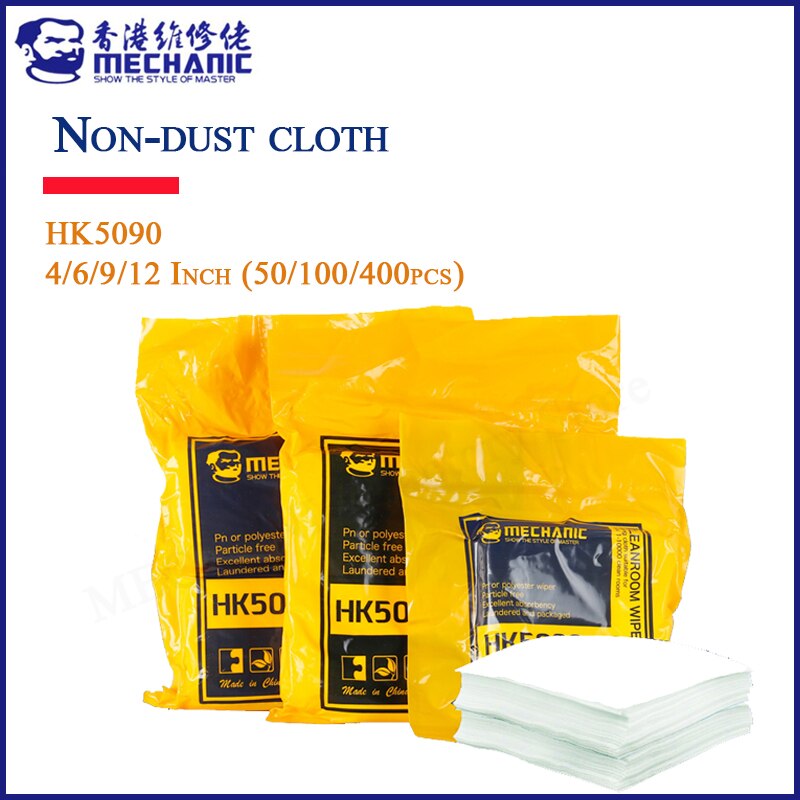 MECHANIC Super Soft Cleanroom wiper cleaning Non Dust Cloth Dust Free Paper Clean LCD Repair cloth for mobile phone HK5090
