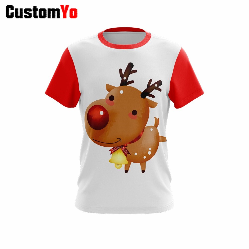 Profession Custom Christmas T-shirt Activity Short Sleeve Polyester Uniforms