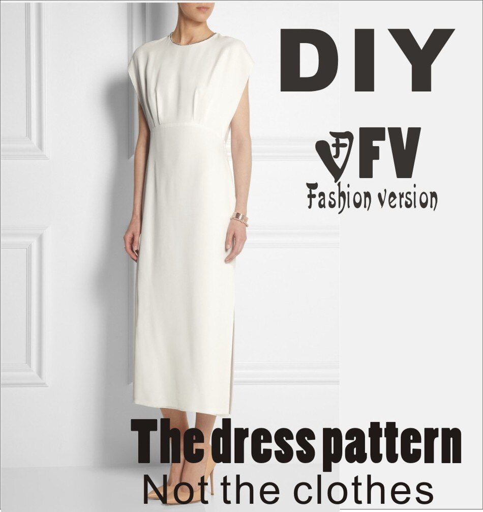 Clothing DIY The dress Dresses Sewing Pattern cutting drawing Women's Dress Sewing Template BLQ-78
