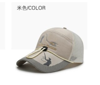 100% Vissen Hoed Mannen Outdoor Zon Bescherming Zonnescherm Vissen Hoed Sport Sneldrogende Wandelen Paardrijden Hoed Baseball Netto cap