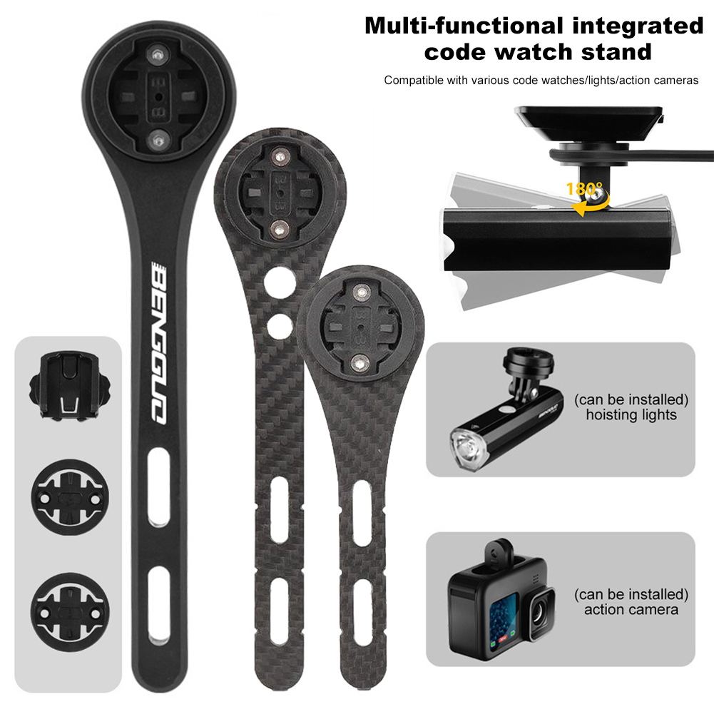 Koolstofvezel Fiets Computer Houder Fiets Handlbar Computer Mount Fietsen Snelheidsmeter Ondersteuning Houder Voor Garmin