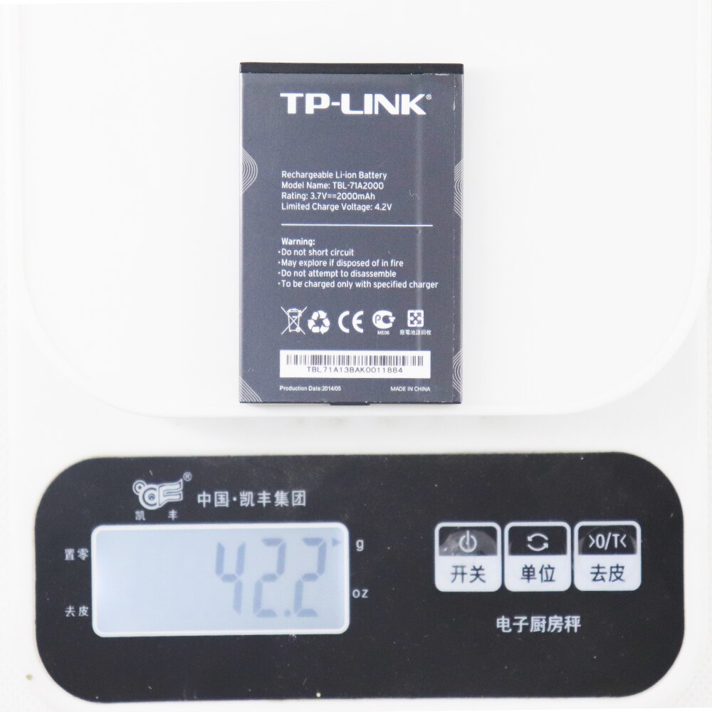 TBL-71A2000 de 3,7 V y 2000mAh para tp-link TL-TR861, 2000L, TL-TR761, M5250, M5350, M7000, M7200, M7300, 4G, LTE, WIFI, Router, batería de módem