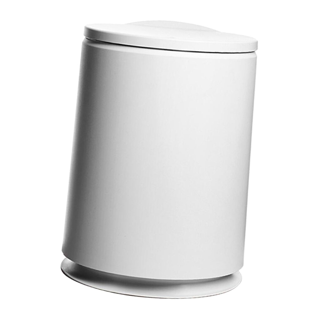 Home Room Hotel Trash Can - Dual Compartment Recycler - Kitchen Wastebasket: White