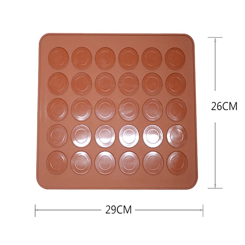 1pc 30 kavitet silikon bakverk tårta macaron makron ugn bakform mögel ark matta slumpmässiga klor