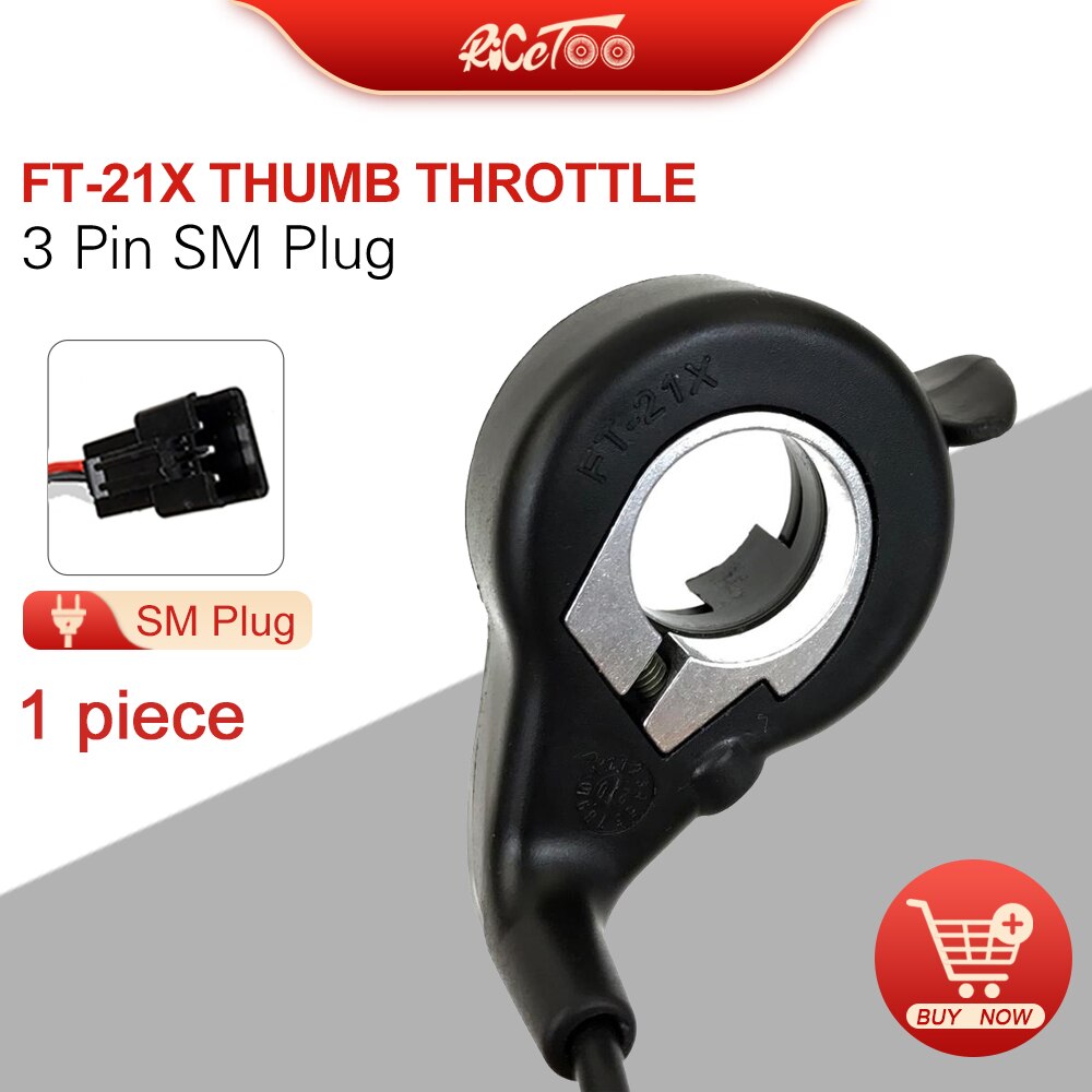 Ebike Thumb Throttle WUXING FT21X Finger Throttle with WP Plug for Scooter Electric Bike: FT-21X SM