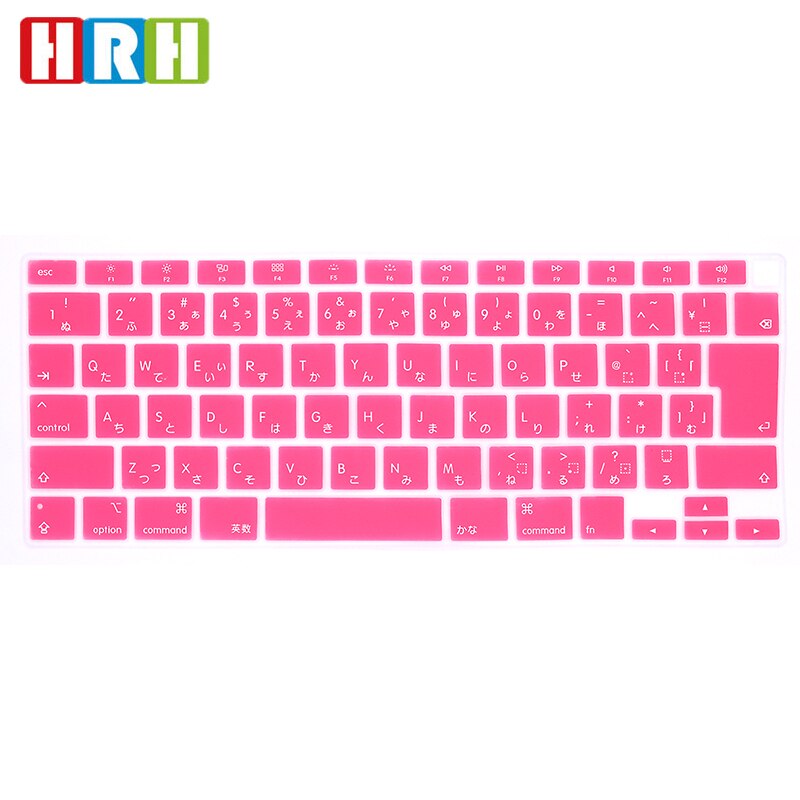 HRH japoński język silikonowa klawiatura skóry pokrywa Protector dla MacBook najnowszy Air 13 Touch ID A2179 (wydanie 2020) wersja JP