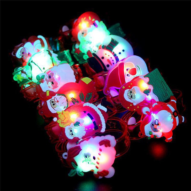 Christmas Santa Claus Light Flash Toys Wrist Hand Take Dance Party Dinner Party