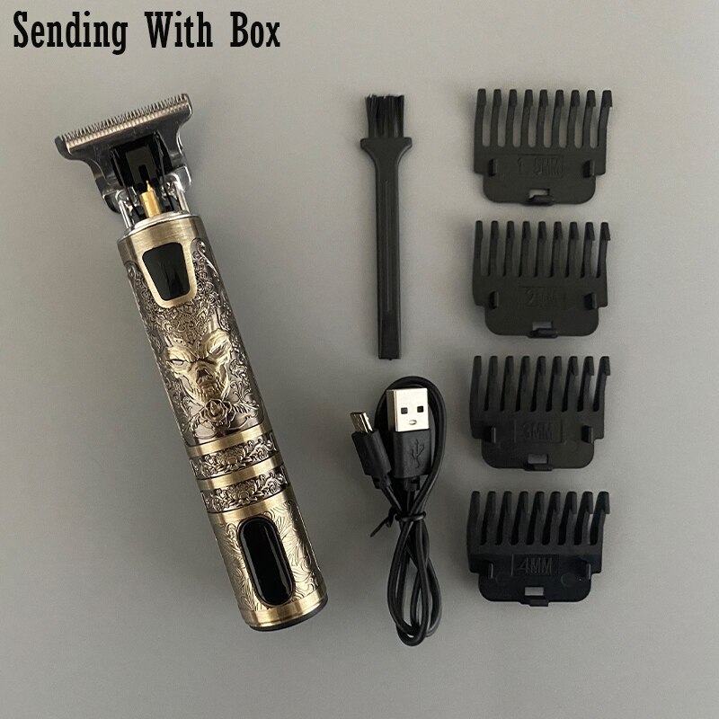 barber 2022 Clipper Trimmer Scheerapparaat Voor Mannen 110V-220V Oplaadbare Draak Haar Snijmachine Vintage T9 tondeuse maszynka do wlosow traş makinesi