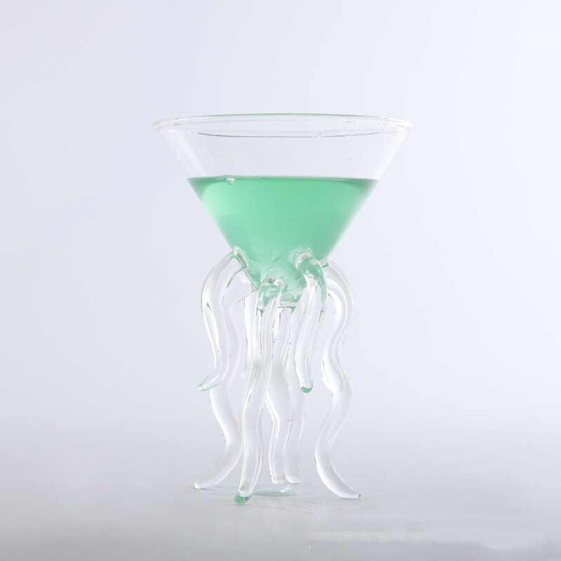 100ml bläckfisk cocktail glas transparent manet glas kopp juice glas bägare koniskt vin champagne glas