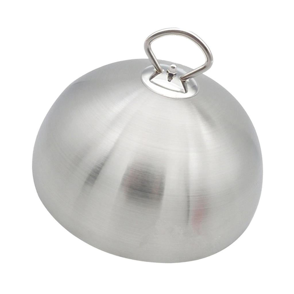 Stainless Steel Cloche Food Cover Dome Serving Plate Dish Dining Dinner: Color2