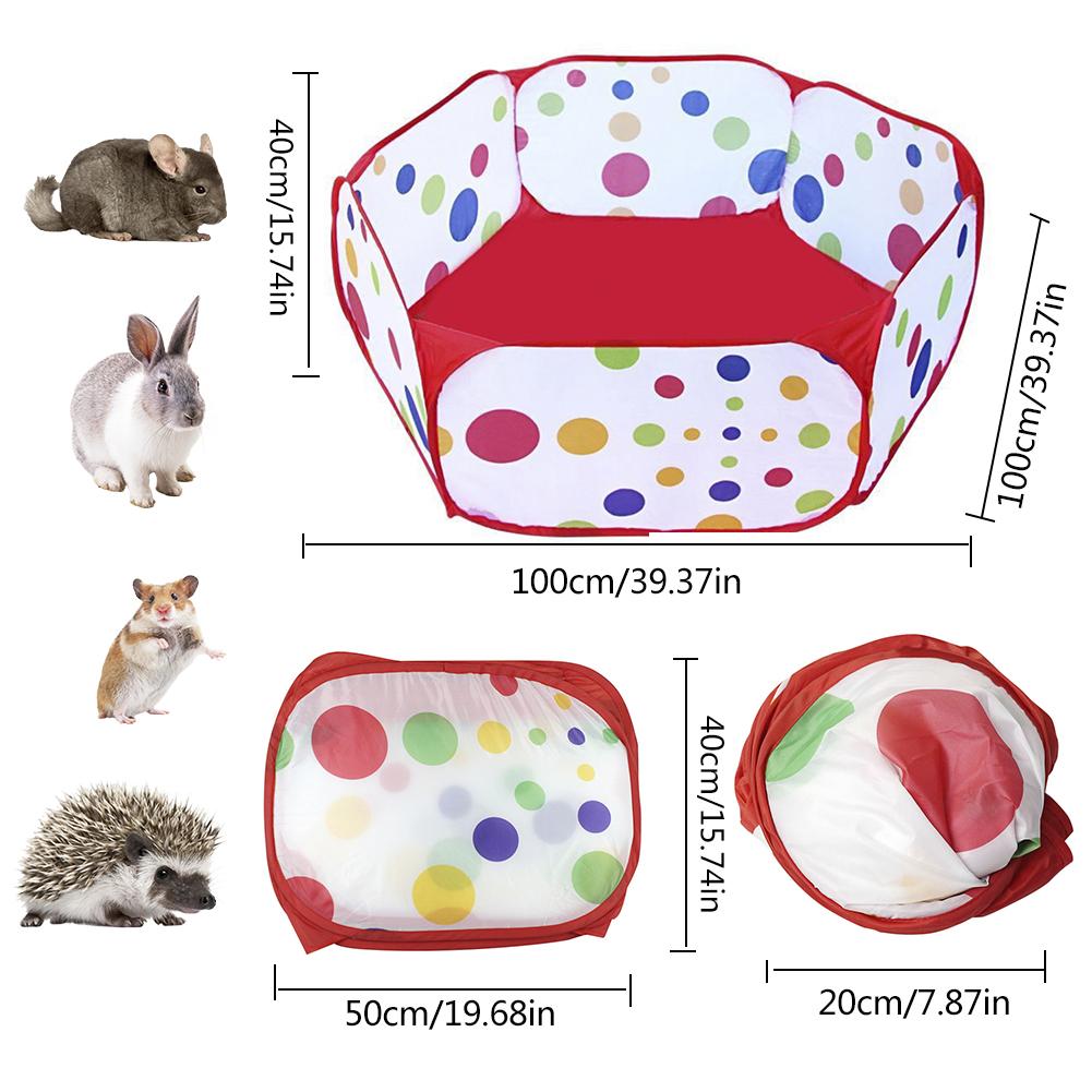 Pet Playpen Foldable Small Animals Cage Exercise Fence for Small Dog Cat Rabbits Hamster Toy Pool