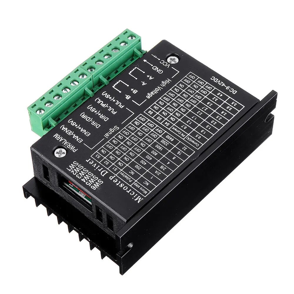 TB6600 Upgraded Stepper Motor Driver Controller for 4A 9~40V TTL 32 Micro-Step 2 or 4 Phase of 42/57 Stepper Motor 3D Printer