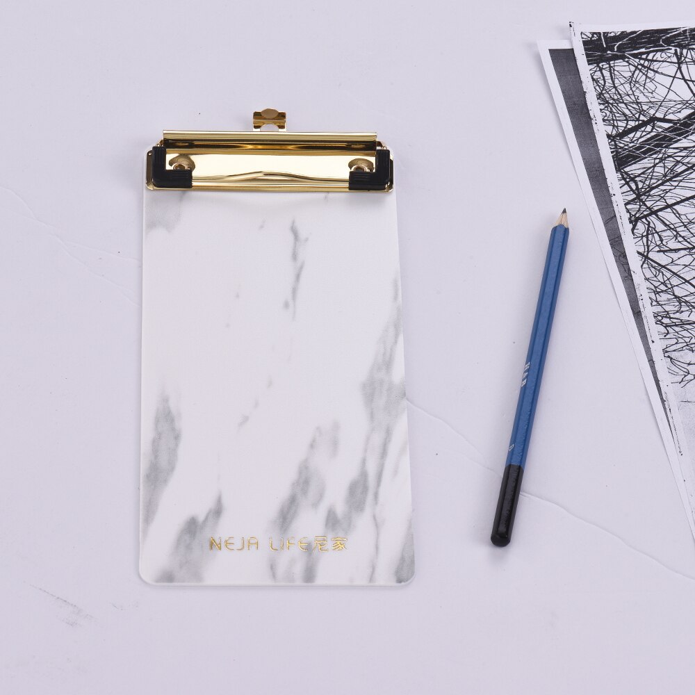 Plastic Klembord Marmer Patroon Bestand Map Met Metalen Clips Verticale Clip Boards Papier Schrijven Pad Voor Verpleegkundigen Kids Bill Grootte
