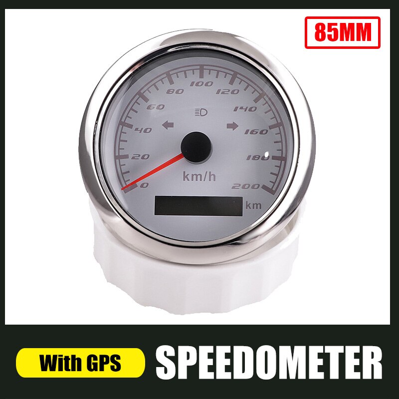Gps Snelheidsmeter 120 Km/h Met Rode Backlight Grootlicht Links Rechts Draaien Licht 200 Km/h Snelheid Gauge Voor Auto Boot auto 12V/24V