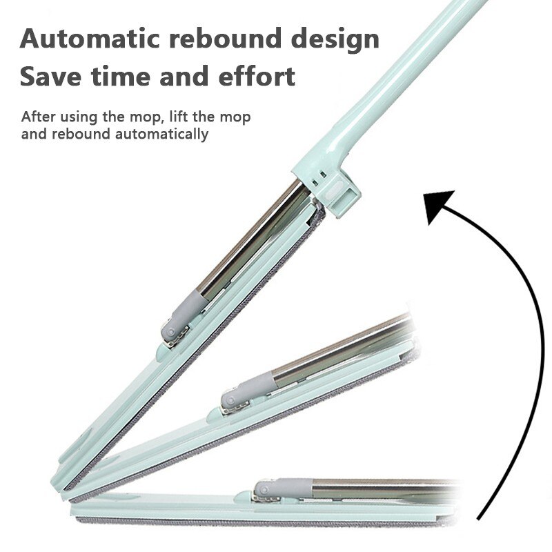 Magic Self Wringing Mop, 360°Spin Microfiber Flat Mop for Laminate, Hardwood, Wood Floor Cleaning - dust,wet and dry Squeeze mop