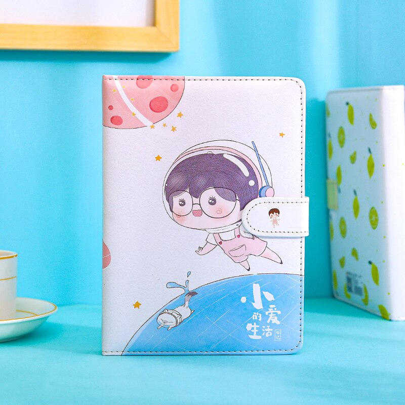 Skysonic A5 32K Aardbei Vruchten Gilrs Magnetische Gesp Notebook Leeg Gird Papier Zuivel Pu Boek Kawaii Journal Agenda Briefpapier: 3