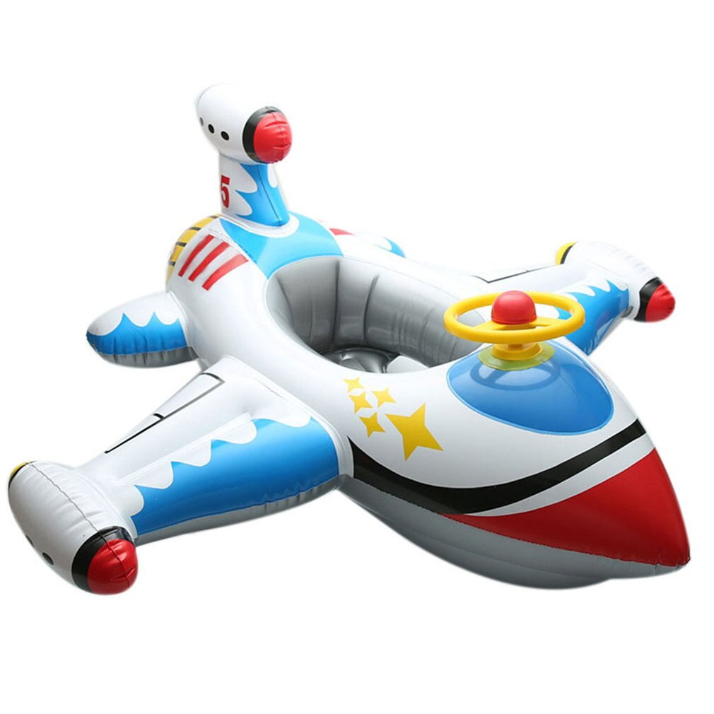 Børn svømningsring børn store fly svømningsring med rattesæde tyk polstret båd oppustelig svømningsring: 1