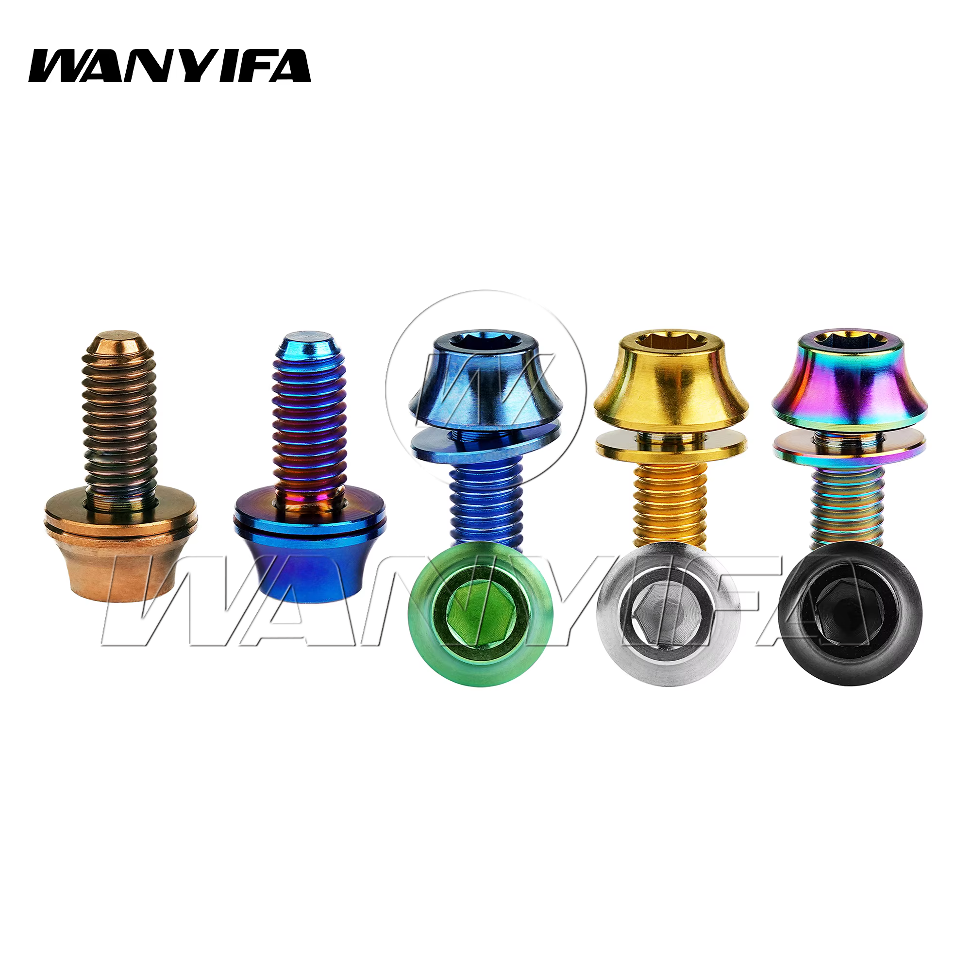 Wanyifa 2 Stück Titanschrauben M5 x 12 mm Fahrrad Flaschenhalter Schrauben MTB Rennrad Wasserhalter Feste Schraube Zubehör