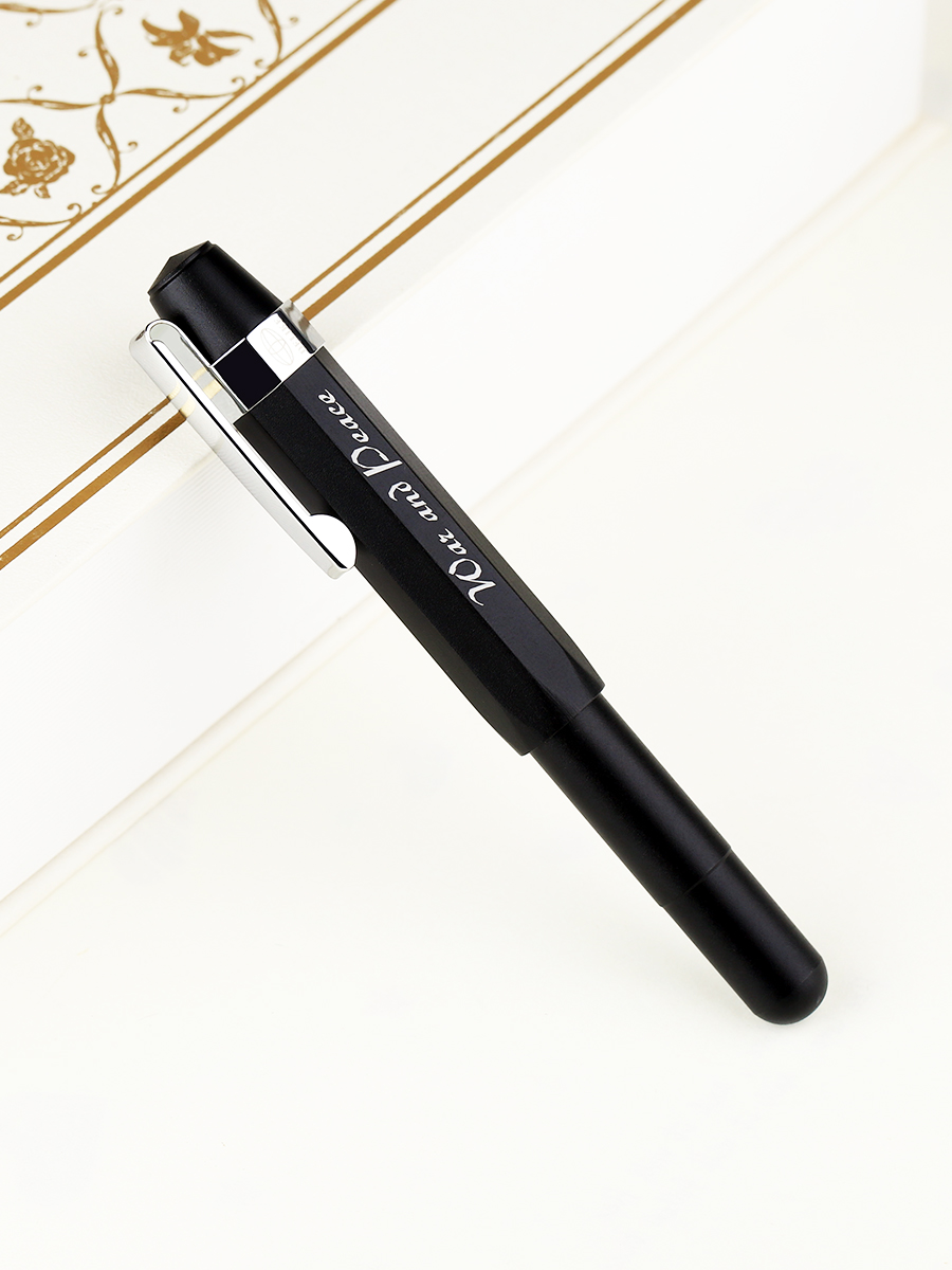 Majohn Alpha Aluminum Alloy Vintage Travel Short Fountain Pen EF/F/Bent Nib Office School Stationery Pocket Ink Writing Pen: black / F