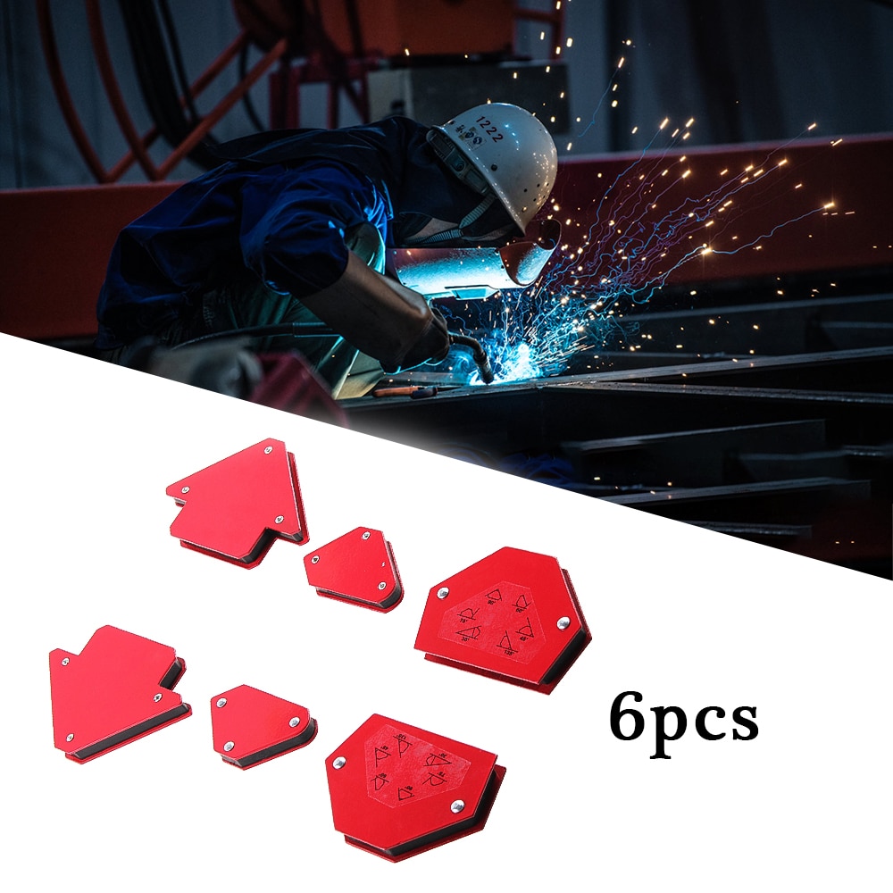 6PCS Magnetic Welding Holder Fixed Angle Soldering Locator Tools Magnet Corner Arrows Weld Accessories Corner Welding Magnets