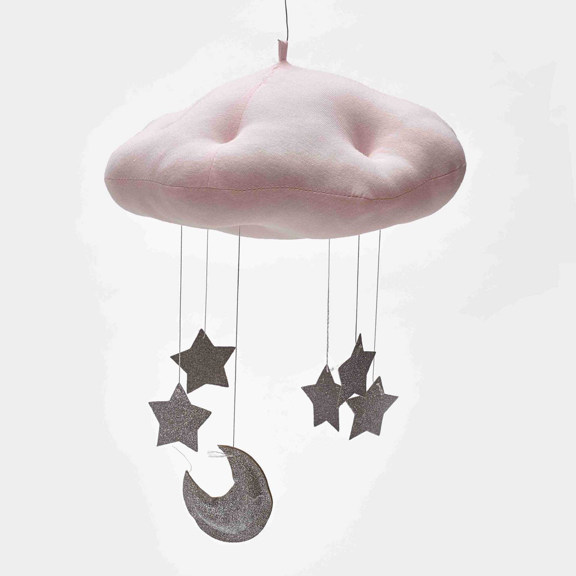 Ins nordisk børn soveværelse sky vedhæng fotografi rekvisit loft stjerner gør-det-selv ornament børneværelse baby værelse hængende dekorationer: Mørkerød