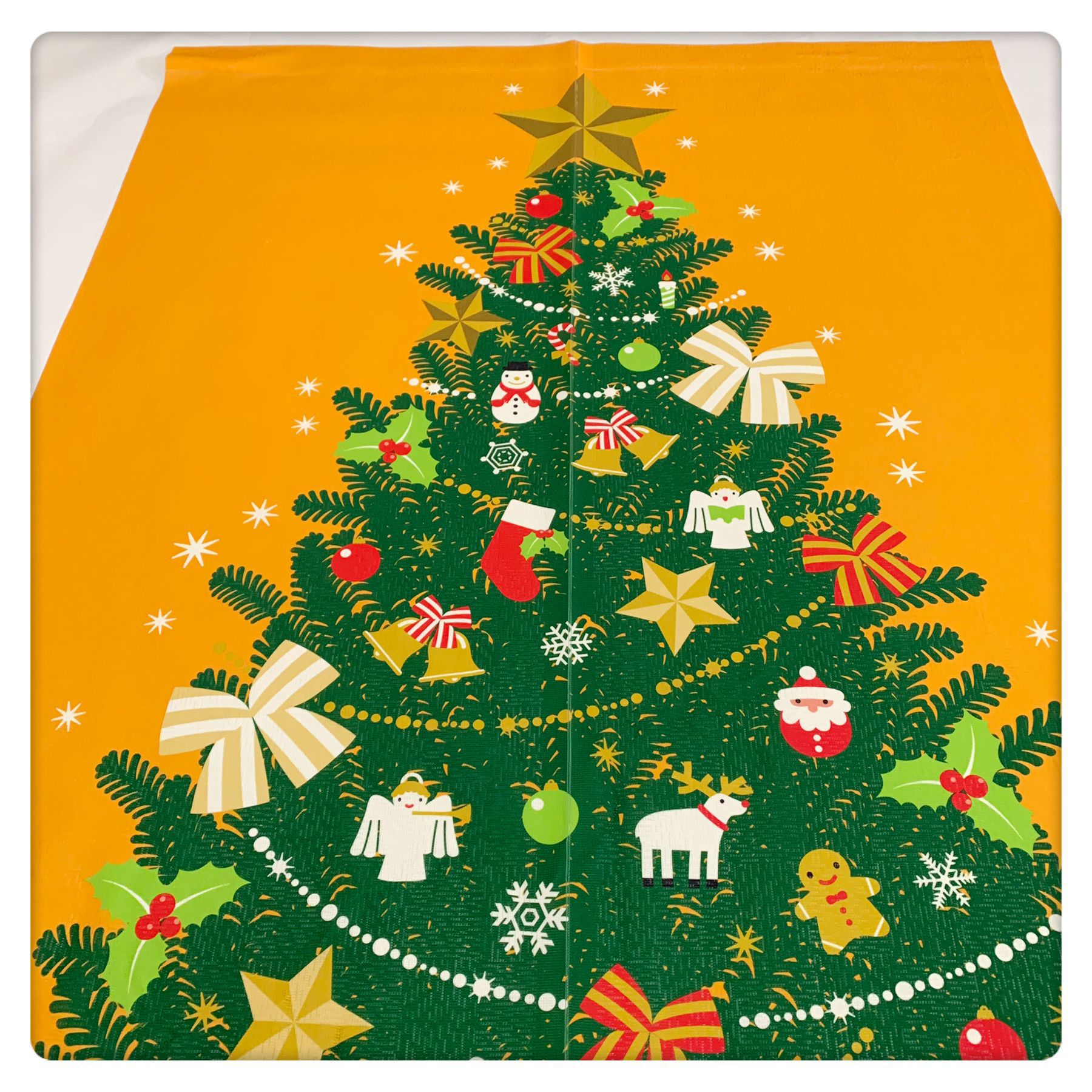 Jule dør gardin juletræ producenter direkte salg specielle trykte farve fasthed høj farve fe dy