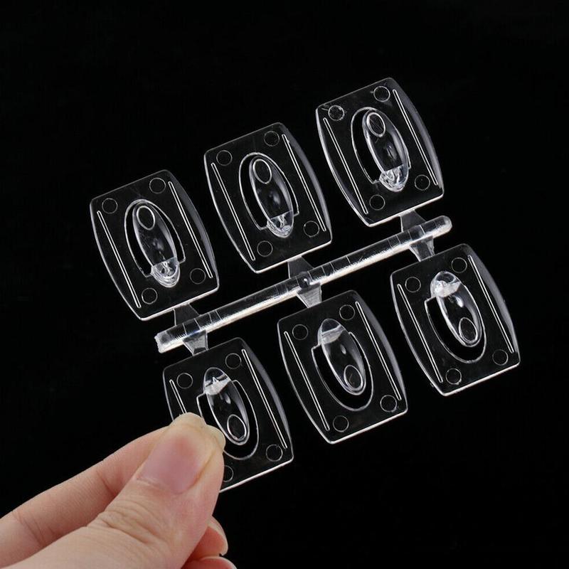 6/20 pcs Wall Hooks Removable Transparent Seemless Hook Rack Adhesive Holder Bathroom Kitchen Bedroom Towel Plastic Key Hanger