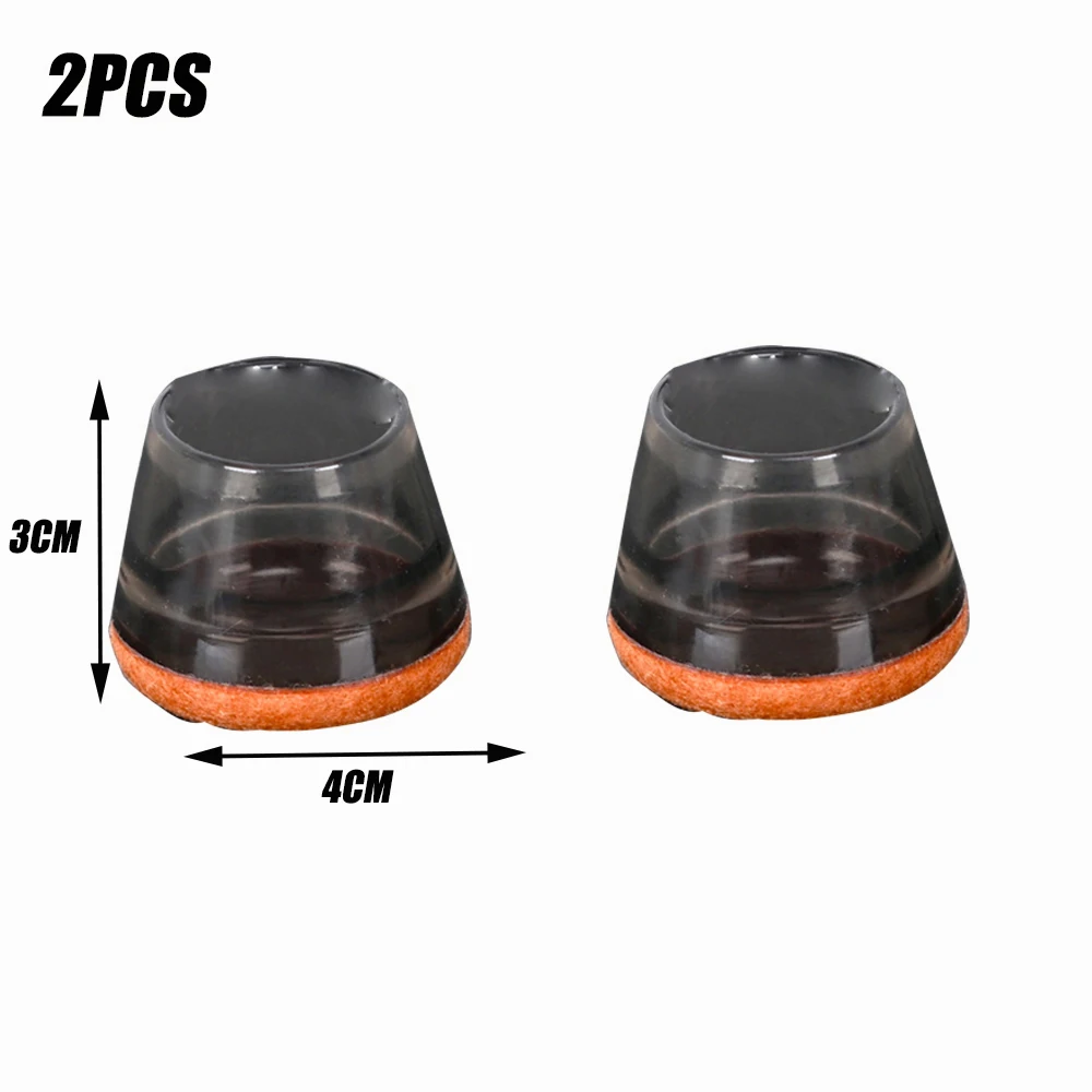 Coussinets de protection coordonnants en caoutchouc pour pieds de chaise, couvre-pieds, meubles, table, intérieur, maison, extérieur, bureau, jardin, 1/4 pièces: Marron