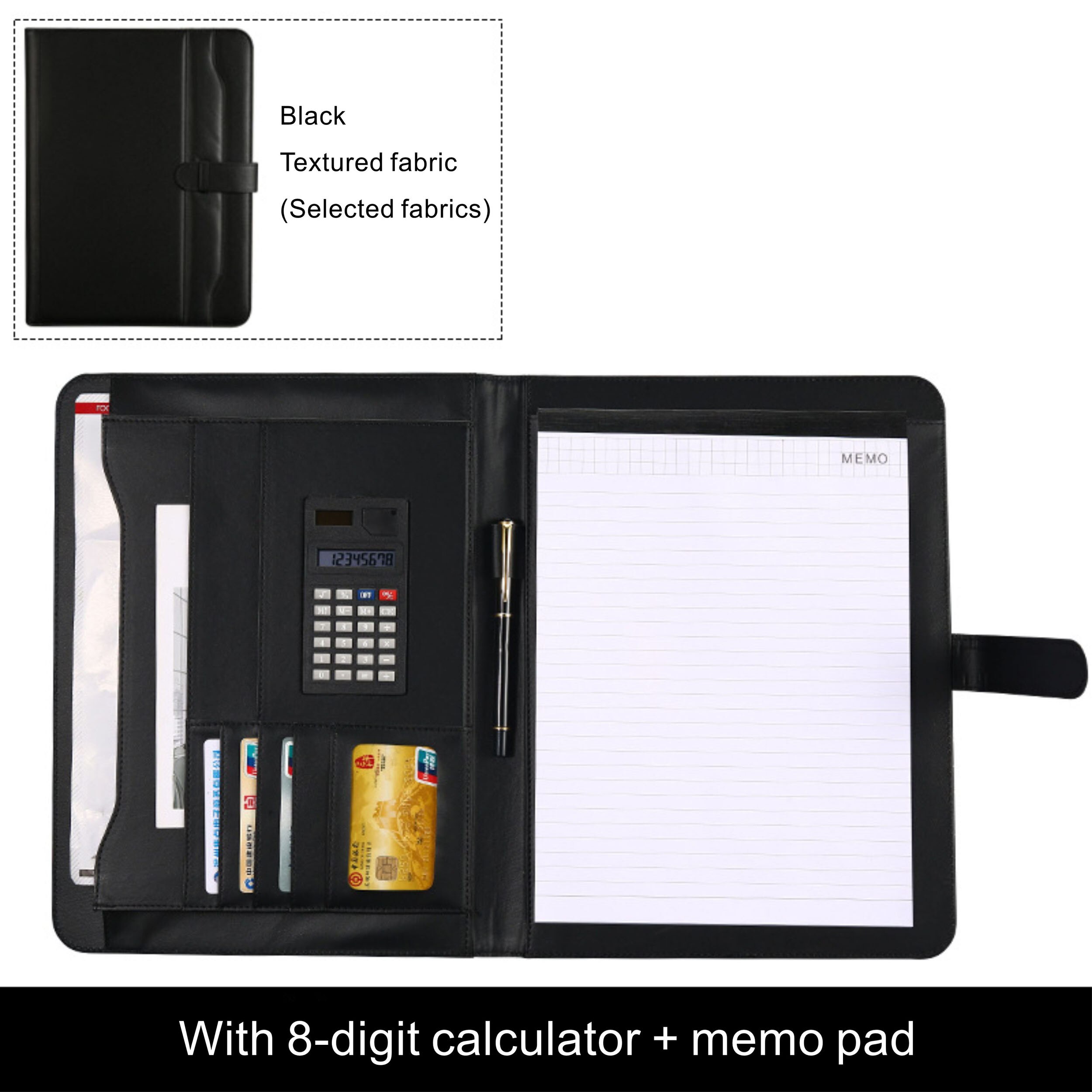 A4 Leather Folder Multifunctional Pu Business Folder Office Sales Manager Folder: Style1