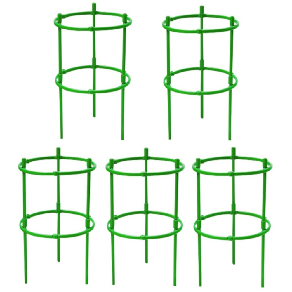 10Layers Plant Support Pile Stackable Reusable Climbing Vines Stake Keep Plants Upright Plastic Tomato Cages Trellis: Default Title