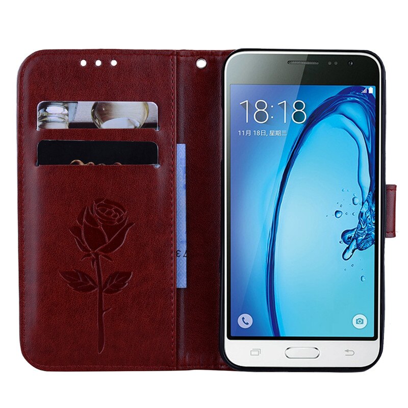 Étui à rabat en cuir pour Samsung Galaxy J3 étui J 3 J310 J310F J320 J320F SM-J320F/DS étui portefeuille pour Samsung J3 6