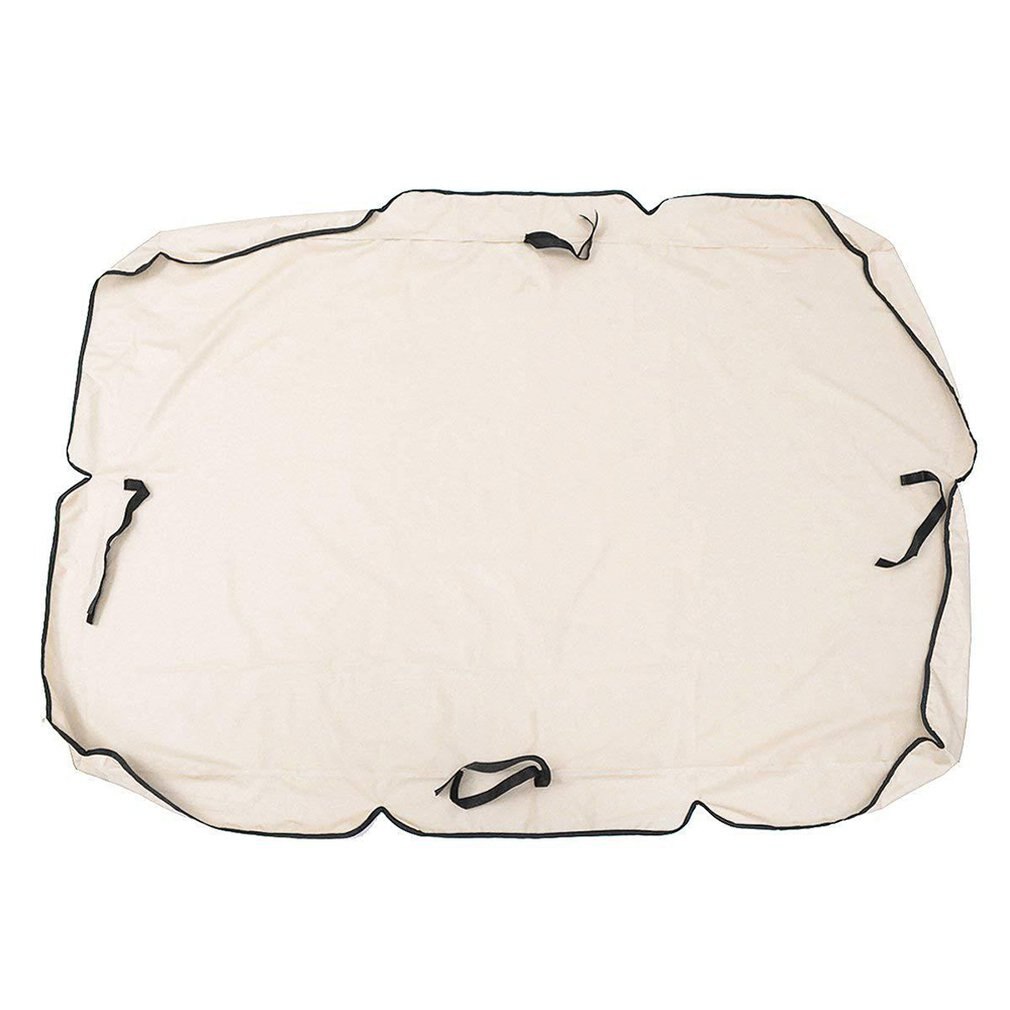 Altalena da giardino copertura a baldacchino ombra vela impermeabile resistente ai raggi UV cortile esterno amaca tenda altalena copertura superiore nessuna dissolvenza: beige 164X114X15cm