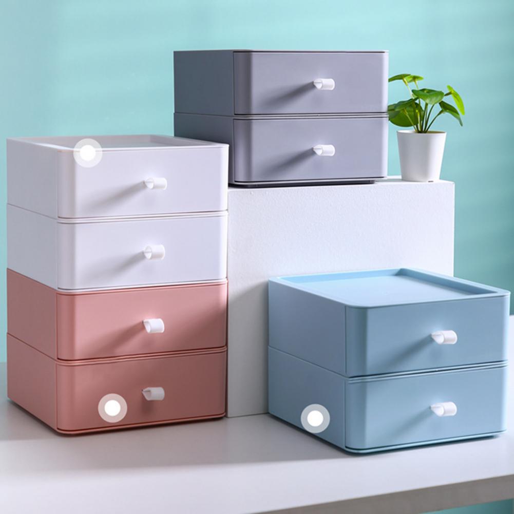 Small Storage Drawer Stackable Top Desktop Organizer Boxes Stationery Storage Rack Makeup Organizer Office Accessories