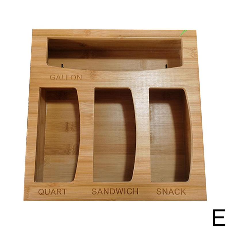 Bamboo Food Storage Box For Kitchen Drawer Storage Dispenser Clean And Tidy Organizer Boxes Storage Container: E