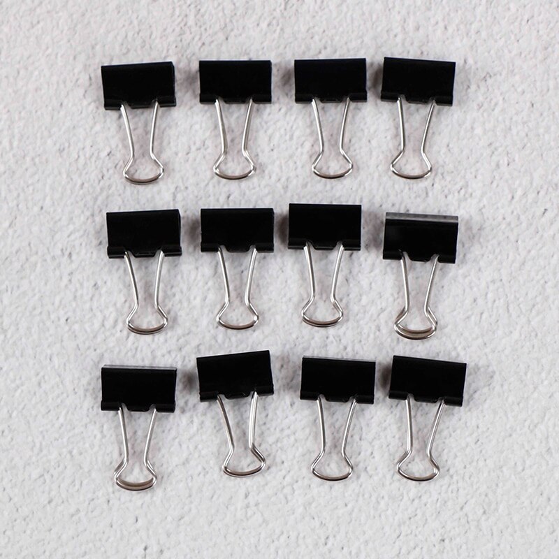 Clips de Metal para encuadernación de fotos, archivador de notas, papel de carta, papelería, suministros de encuadernación de oficina, 12 Uds.
