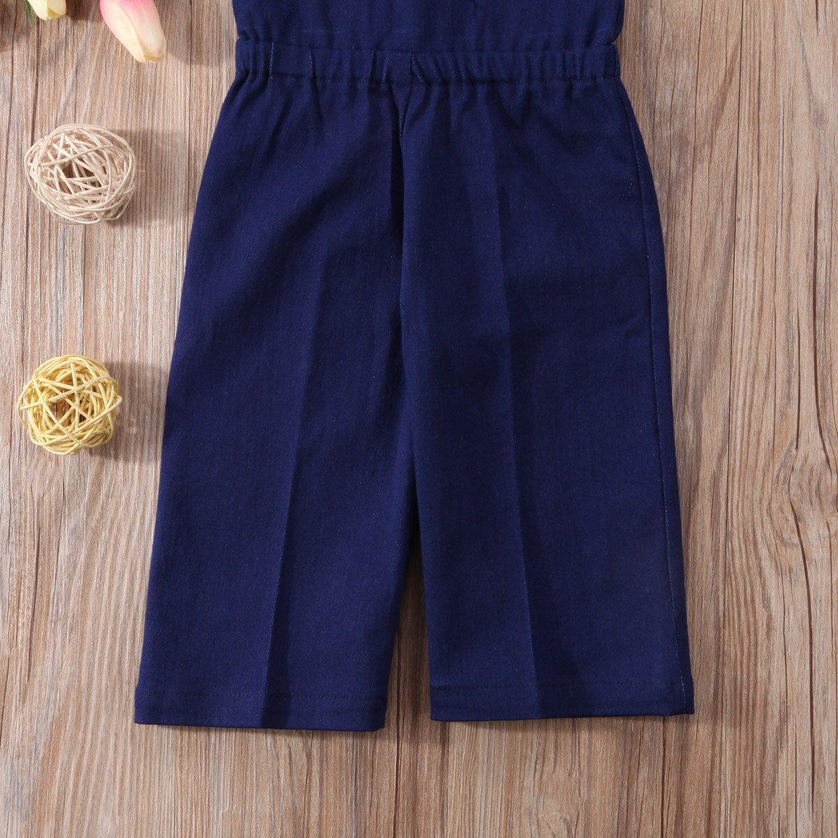 Di modo Del Bambino Appena Nato Del Bambino Delle Ragazze Prendisole Vestiti di Estate Denim Senza Spalline Senza Maniche Jeans Lungo Del Pagliaccetto Della Tuta Abbigliamento 1-7T