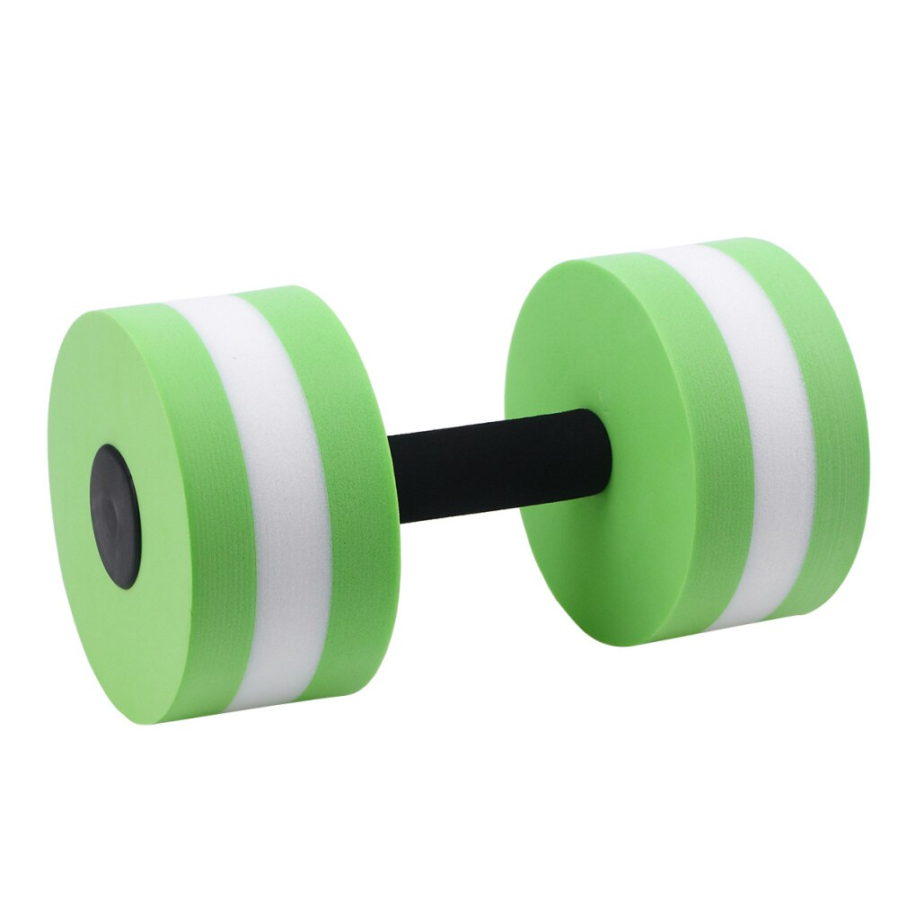 Aquatic Exercise Dumbell EVA Water Barbell Hand Bar For Water Resistance Aerobics (Blue & White): Green