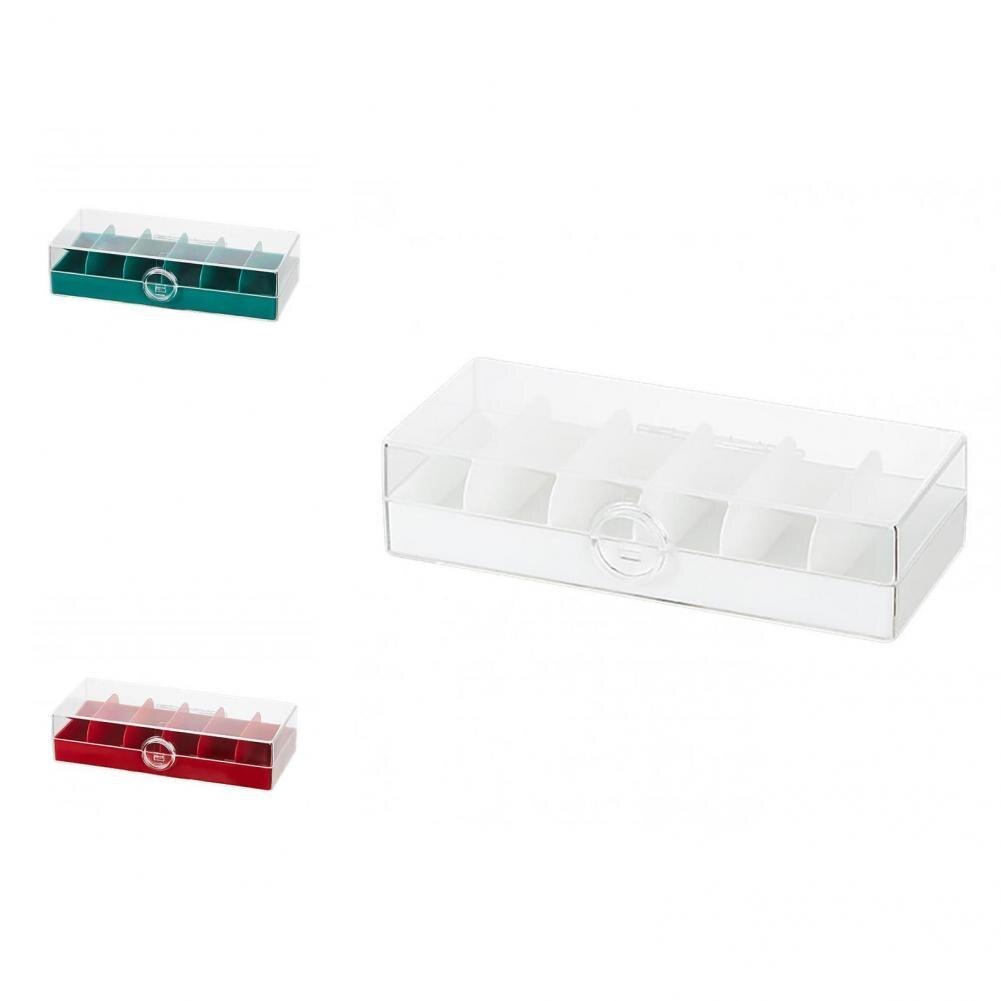 Lightweight Unique Clear Useful Cable Storage Box Storage Cable Container 6 Compartments for Jewelry