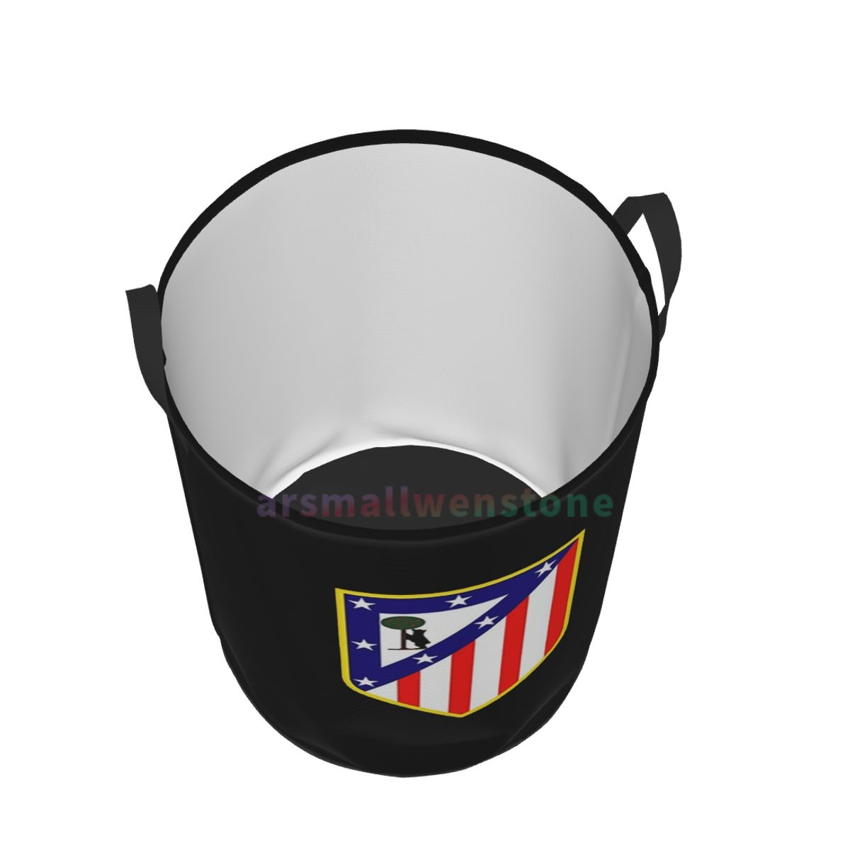 Athletic Club Madrid Round Laundry Hamper Storage Basket Toys Clothes Organizer Bin for Home Bathroom Bedroom Dorm Nursery
