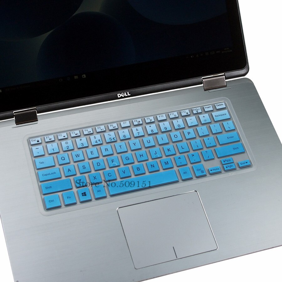 15 inch Silicone Laptop keyboard Cover Skin Protector For DELL Precision M5510 M5520 M5530 5510 5520 5525 5530 Notebook: Gradient blue