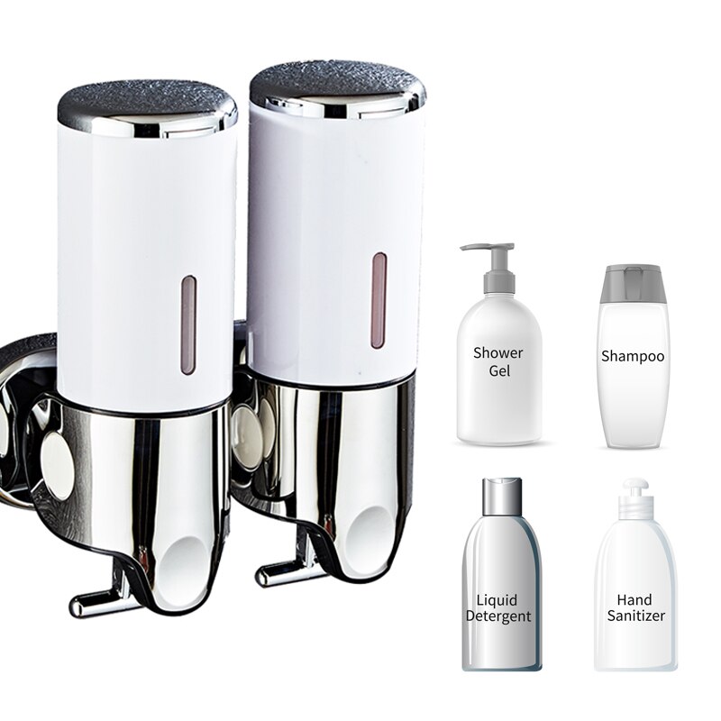 Badeværelse skum sæbe dispenser håndsprit holder vægmonteret sæbe shampoo hoved bruser væske dispenser til badeværelse tilbehør