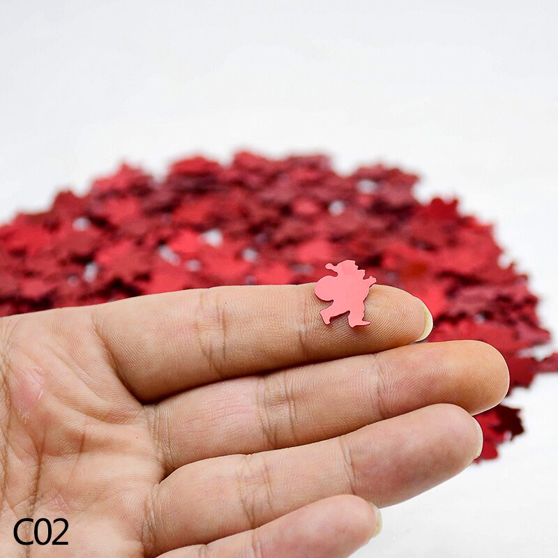 30g Christmas Confetti Artificial Snowflake Sequin Sant Claus Tree Snowman Confetti Year Table Decor Wedding Throwing: C02 santa claus