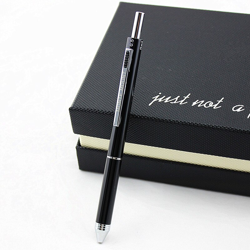 metal multi-function 3 color ball pen with pencil compound pen office student pen business pen 1pcs/lot