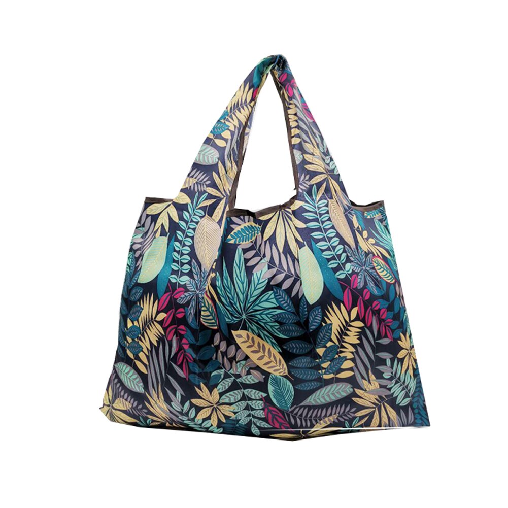 Nouveaux sacs à provisions réutilisables grande capacité sac fourre-tout à fleurs pliable sacs d'épicerie résistants: 4
