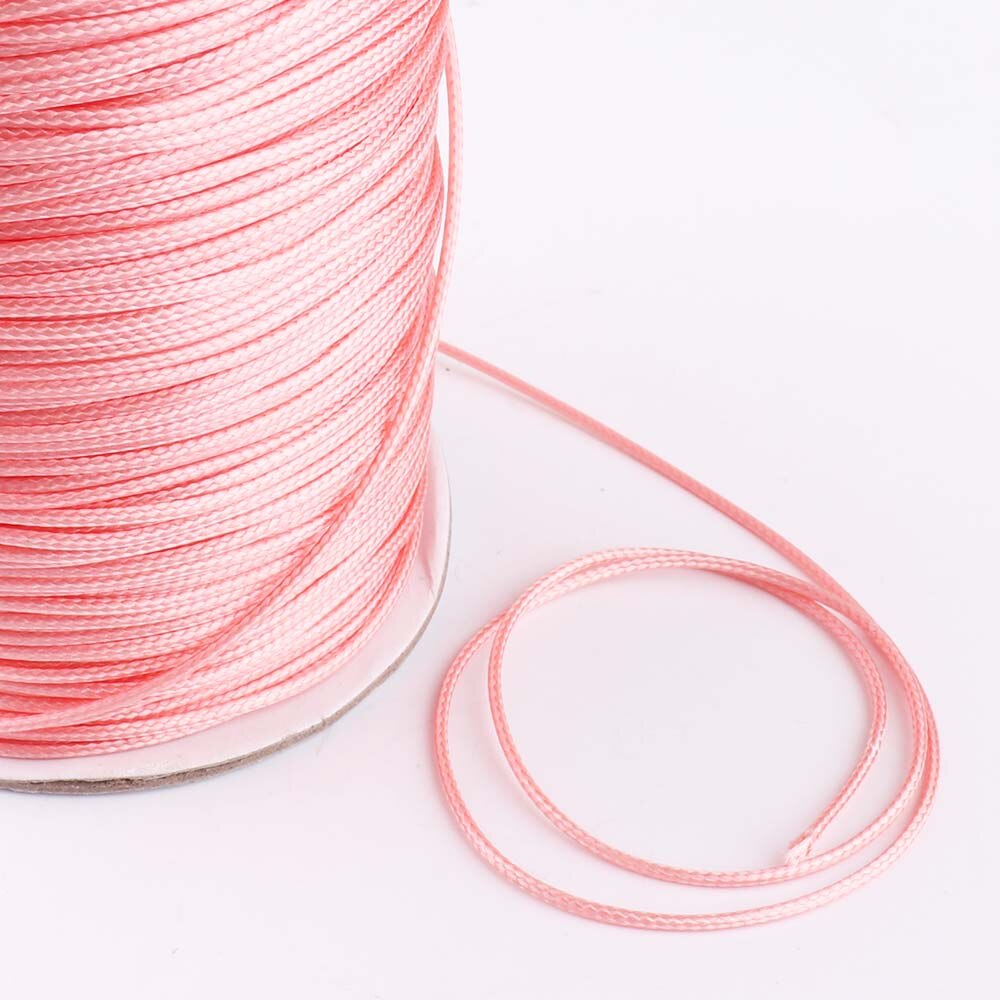 1.0mm Waxed Cord Thread String Strap Macrame Cotton Cord Necklace Rope Bead For Jewelry Making DIY Bracelet Necklace Handmade