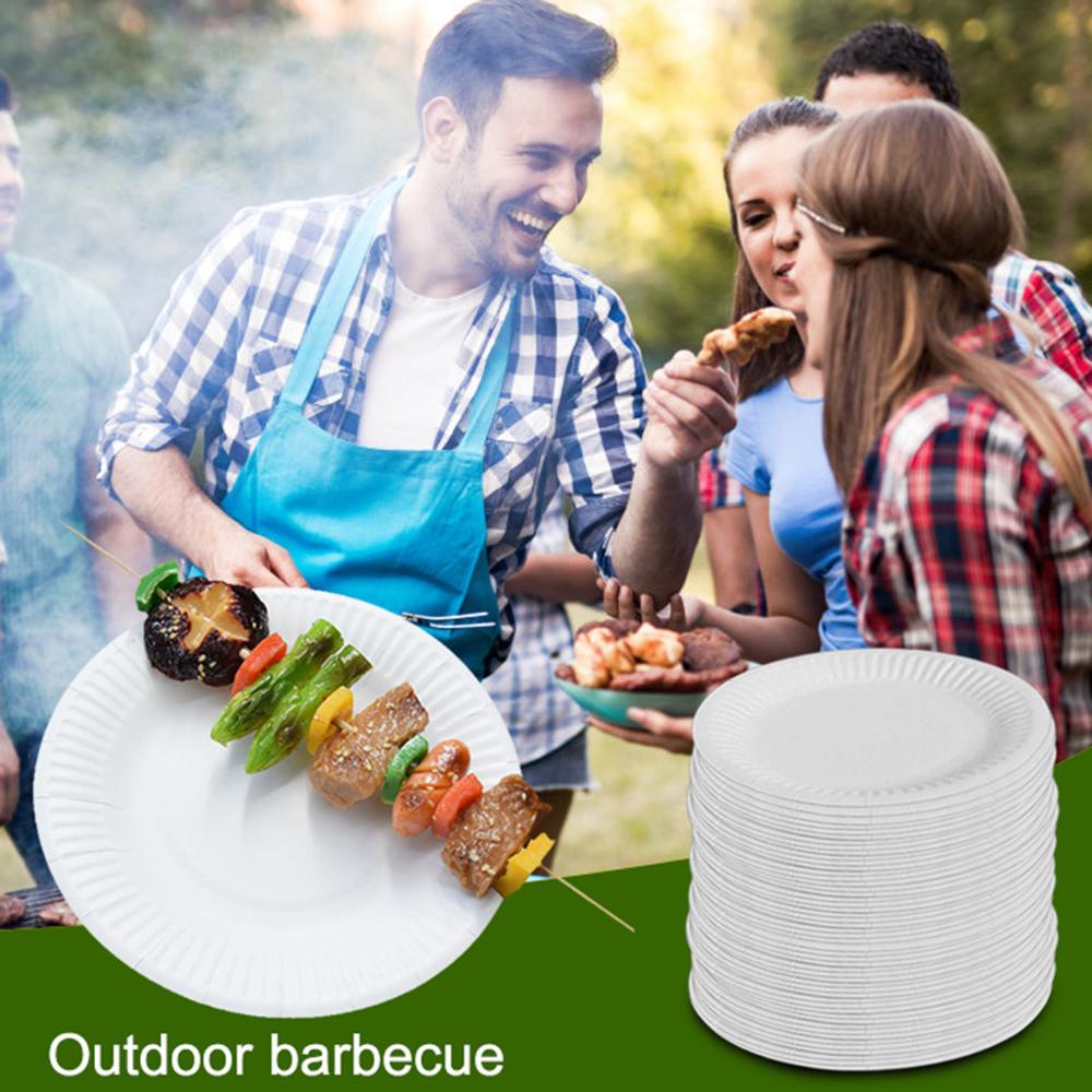 50 stuks wegwerp dinerborden verjaardag bbq feest afbreekbaar composteerbaar milieuvriendelijk wegwerp suikerriet papieren borden
