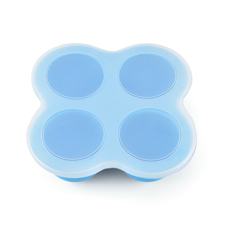 Baby Food Container Infant Fruit Breast Milk Storage Box Freezer Tray Crisper: Blue-S