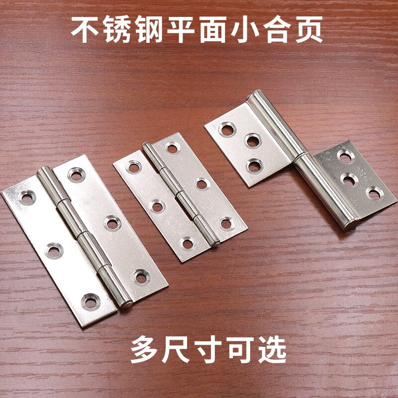 20 Pcs Small Cabinet Door Stainless Steel Flat Open Mini Mini Hinge 1 Inch 2 Inch 3 Inch Hinged Door and Window Hinge Hinge Box